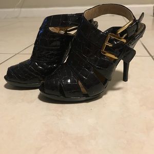 Michaels Kors Croc Black Heels